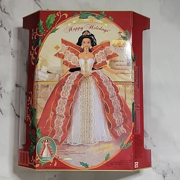1997 Vintage Happy Holidays Barbie Special Edition 10th Anniversary - Picture 2 of 2